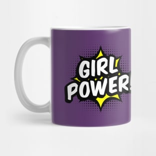 Girl Power! - Yellow comic style - B Mug